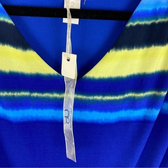 CHICO'S NEW Washed Stripe Kristi Maxi Dress Size Large (Chico's 2) V-Neck Lined - Picture 13 of 14